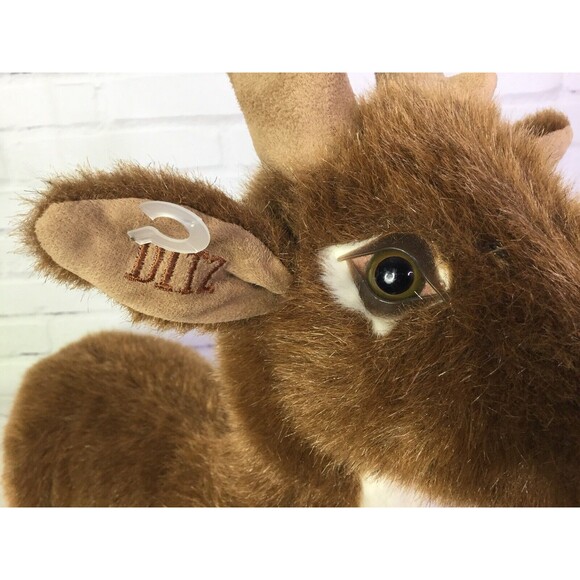 Ditz Designs Large Sitting Laying Deer Reindeer Plush Stuffed Animal Brown 19in - Picture 7 of 12